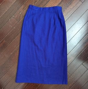 Vintage Radcliffe Purple Wool Pencil Skirt